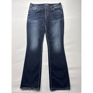 Silver Jeans Co. Women's Elyse Mid Slim Boot Blue Jeans - Size 29x31 (31x31)